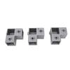 8PCS Square Tube Connector Aluminum 1 Inch 3 Way L Shaped Pipe Fitting 90 Degree Clamp Tube Corner Coupler for