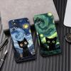 Painting Starry Sky Cat Phone Case For Samsung Galaxy A57 A56 A37 A55 A36 A26 A54 A52 A35 A34 A25 A17 A16 A15 A07 A06 Soft Cover