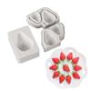 3 Pcs/Set Strawberry Fruit Silicone Mold Fondant Chocolate Candy Clay Mould Cake Decorating Tools Baking Accessory top sale