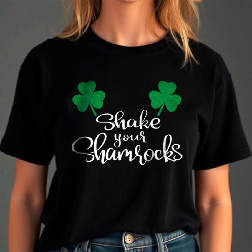 Shake Your Shamrock St.Pattys Day T-Shirt, Irish Leprechaun Patty Tee Top XL