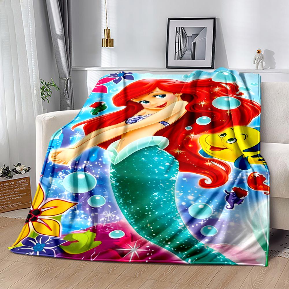 Underwater Mermaid Adventure Flannel Blanket-Soft and Suitable for Sofas,Beds,Offices,Travel,All Seasons,Great Gift for Holidays and Birthdays.