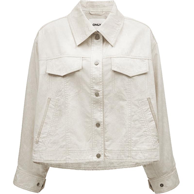 ONLY Women s Casual Loose Fit Distressed Short Jacket S