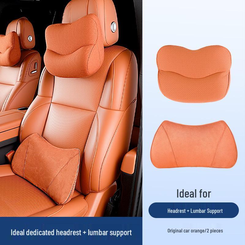 Neck Support Pillow for Ideal Headrest L6L7/L8/L9: MEGA Car Lumbar and Neck Protector