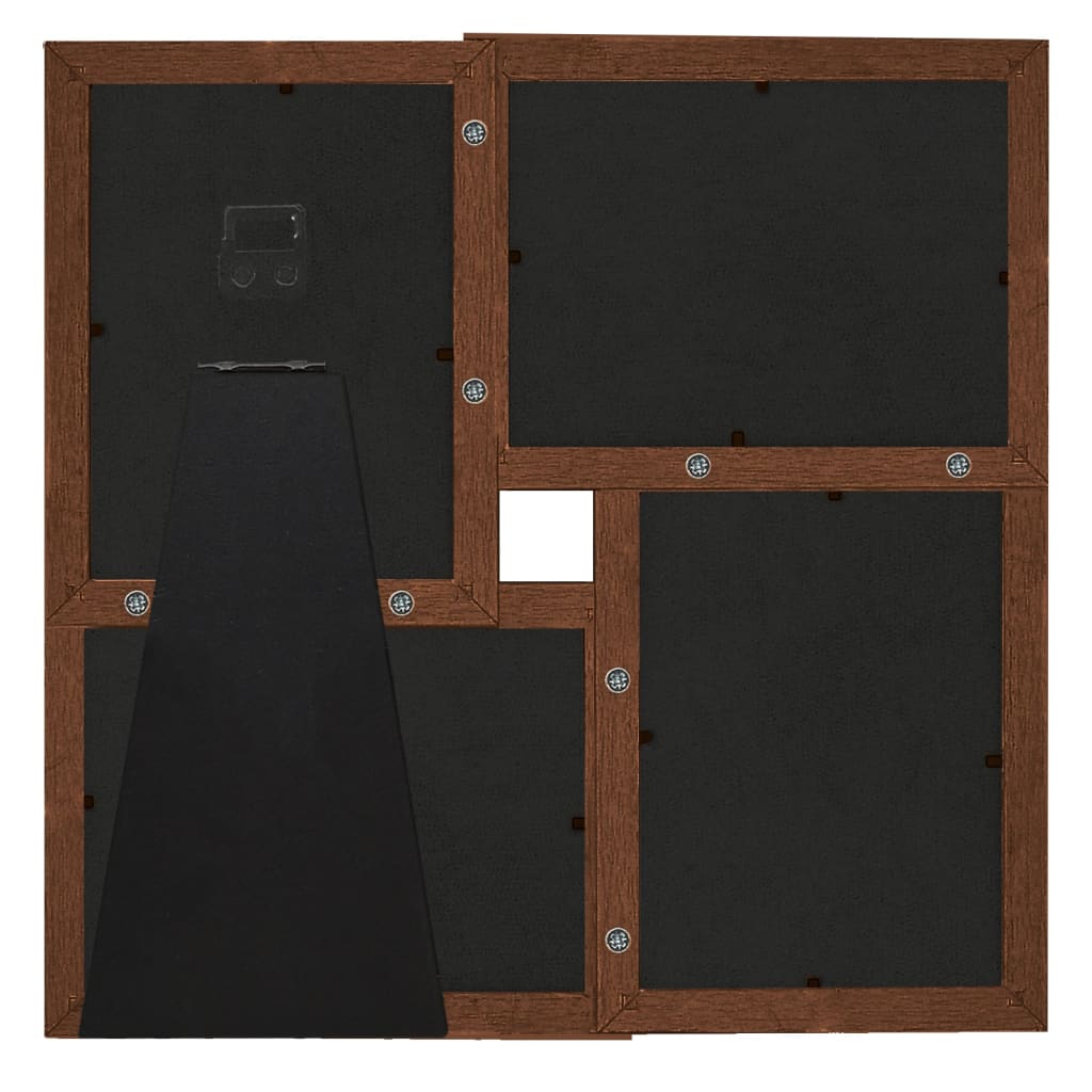 Vidaxl Ramka Na 4 Zdjęcia 13X18 Cm, Ciemnobrązowa, Mdf