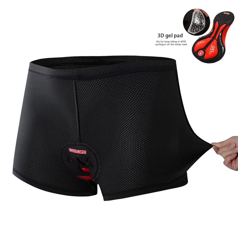 Ropa interior de ciclismo para hombre con acolchado 3D de gel de primera calidad y tejido de malla de alta elasticidad