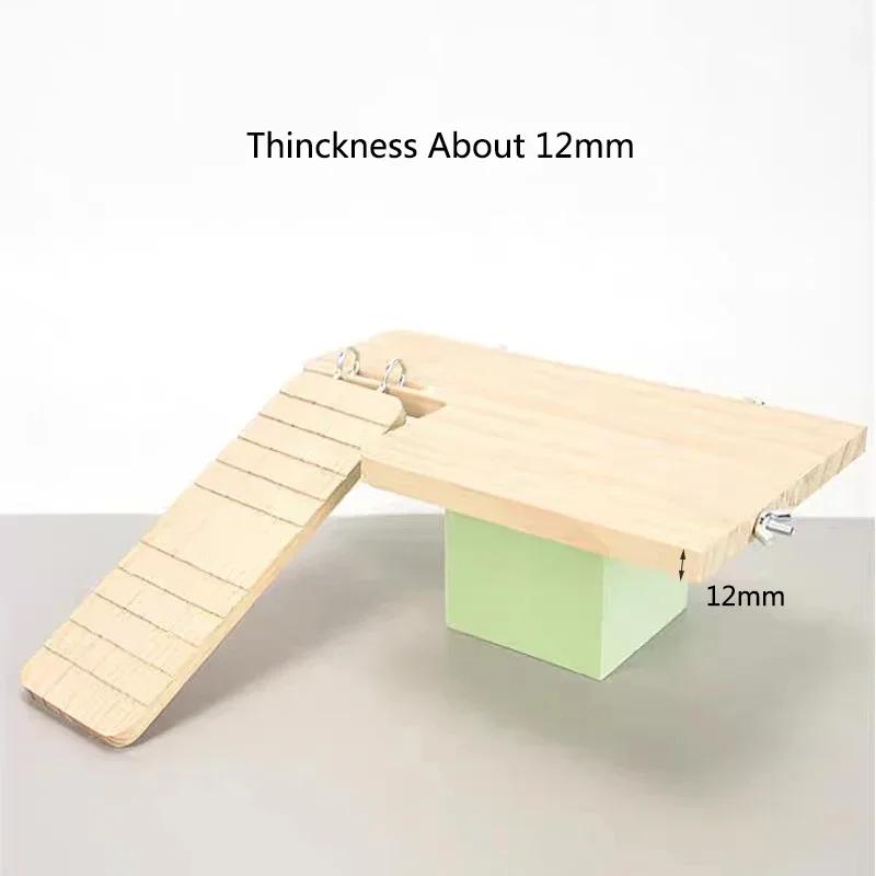 Functional Wooden Hamster House Desk Platform Pet Stand Toy Station Board Pet Products Hamster Cage Golden Bear Toy Supplies