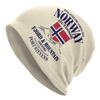 Gorro de punto con diseño de bandera de Noruega para mujer, estilo Hip Hop, para Unisex, cálido de invierno, con diseño de fiordo y montaña, Gorros