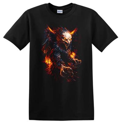 Άγριο Φοίνικας Πυρπολητής Ζώο Γραφικό T-Shirt Δημιουργικό Έργο Τέχνης Γραφικό T-Shirt