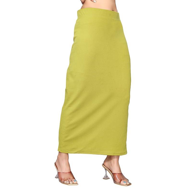 Yashika Women' Full Elastic Lycra Blend Saree Shapewear Petticoat(SDPLSHAPE MEHENDIXXL)