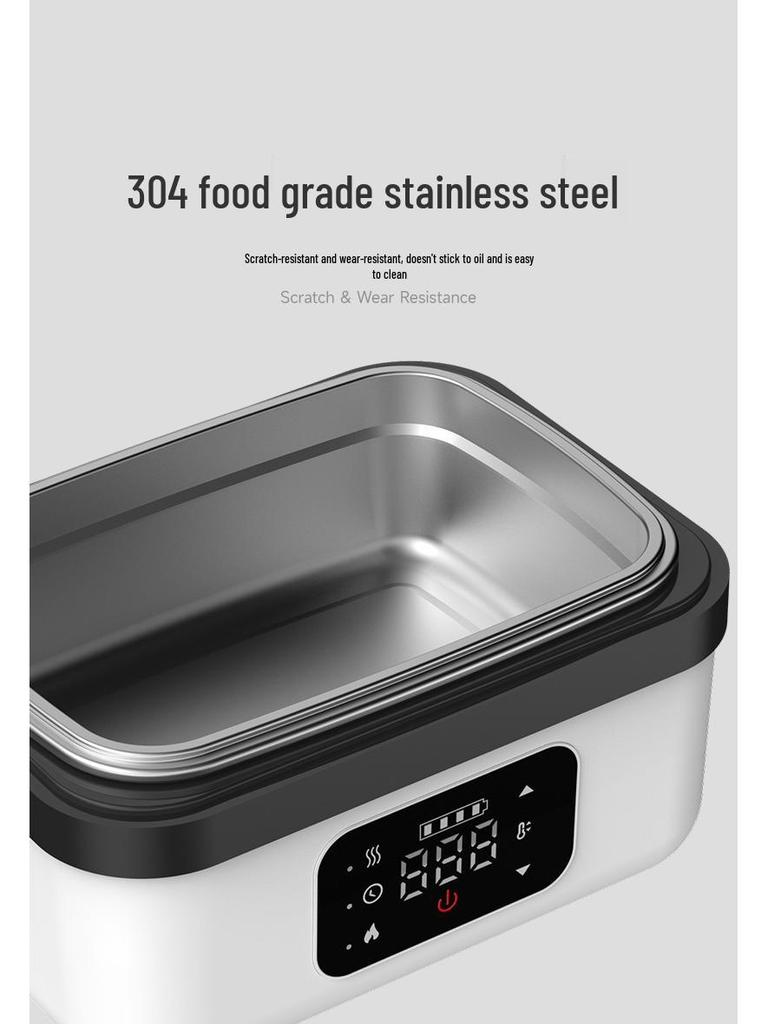 Wireless Portable Heating Lunch Box - Large Capacity, Water-Free, Ideal for Students and Office Workers
