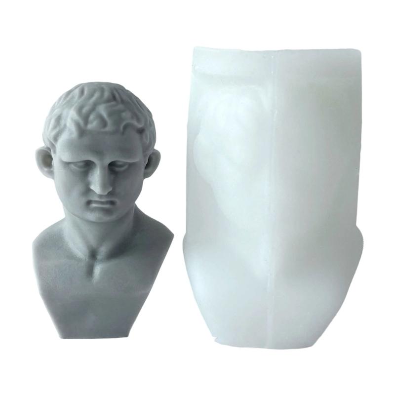 Silicone Mould for Candle Making European Davids Busts Designs Reusable Crafting Aromatherapys Plasters Diffuser Holders