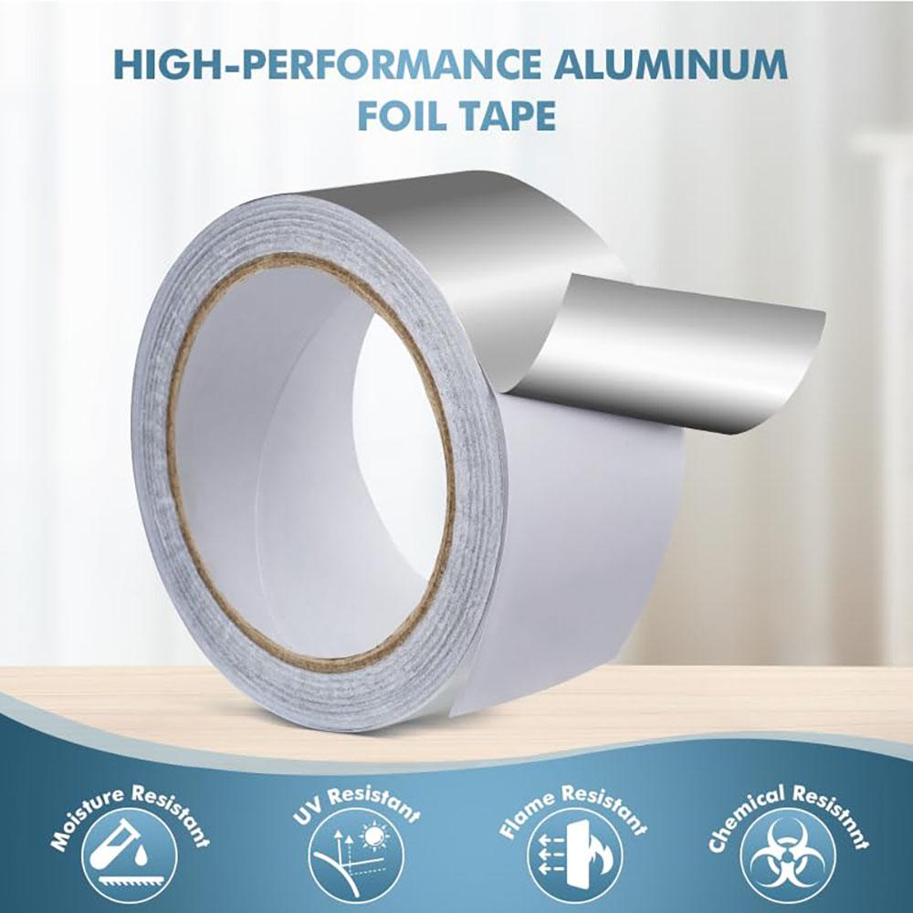 Aluminum Foil Duct Tape, Premium Silver Metal HVAC Heat Resistant Tapes,Dryer Vent Tape for Ductwork, Ducting, Sealing, Patching