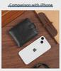 Men's Short PU Leather Wallet with Zipper, Buckle, and Multiple Card Slots
