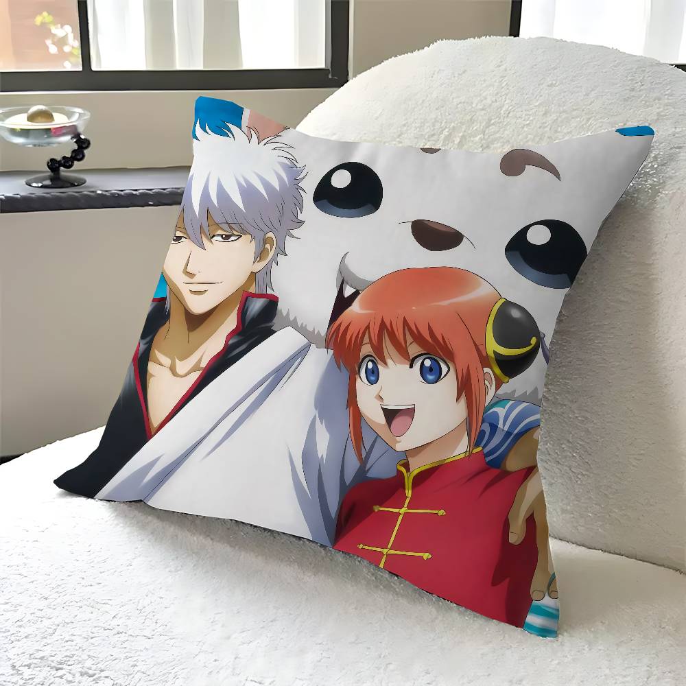 Anime Gintama Pillow Cover Sofa Cushion Cover Home Room Decoration Children Gift