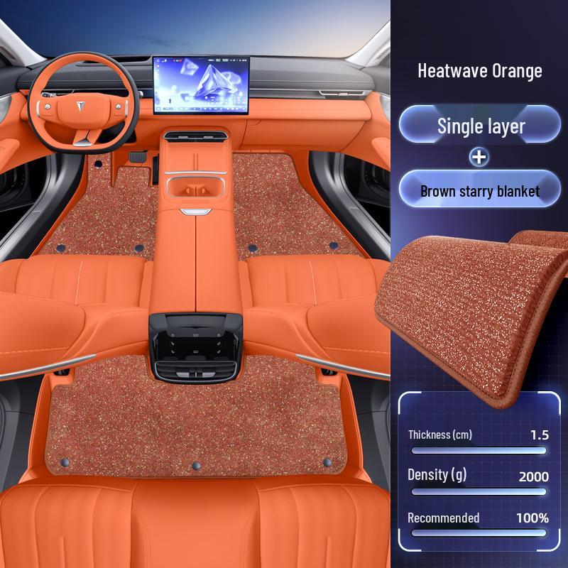 Deep Blue S07 Car Interior and Trunk Mat Set - 26-Piece Floor Mat Accessories