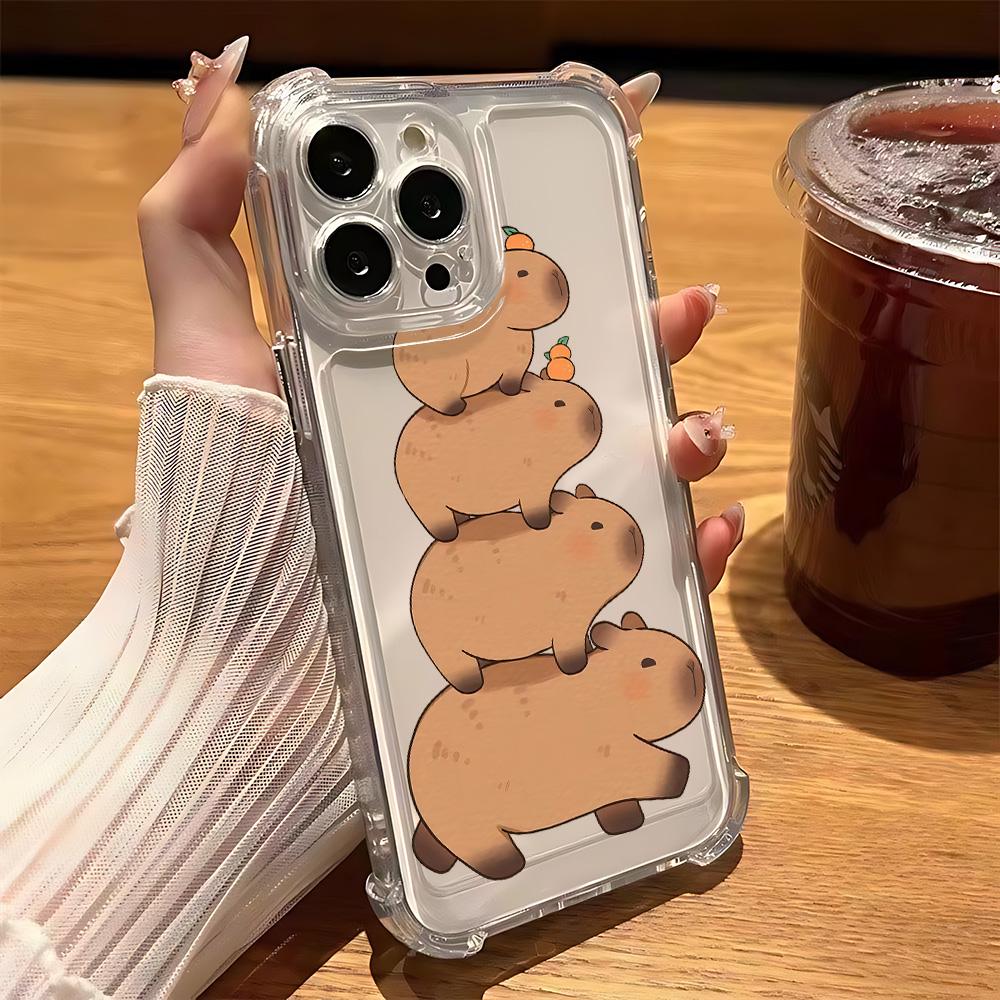 Cartoon Cute Capybaras Case For Samsung A16 A06 A35 A55 A25 A05s A15 A54 A34 A24 A14 A05 A04 A04e A13 A73 A53 4G 5G Cover