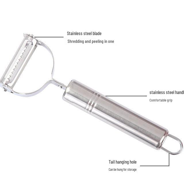 Stainless Steel Multifunctional Peeler Set: Includes Potato, Apple, and Fruit Peelers