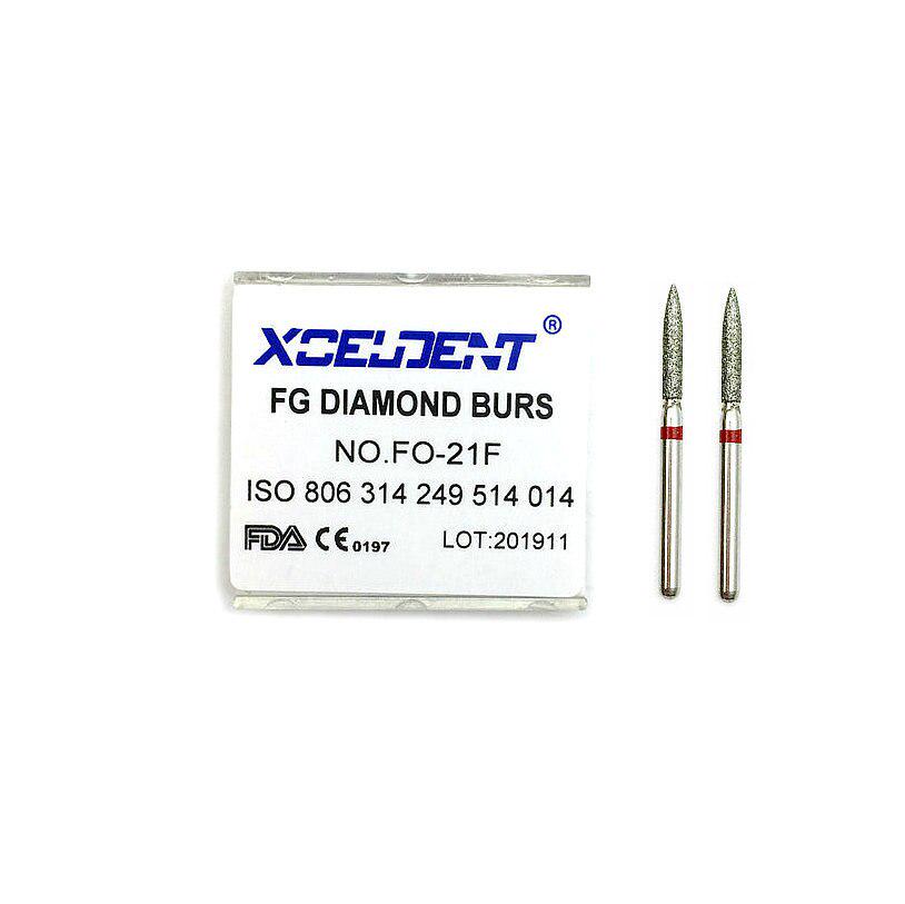 10 ks/sada Zubní diamantové frézy Vrtáky Vysokorychlostní násadec Leštění Bělení Produkt Zubní frézy Vrtačka FO-21F