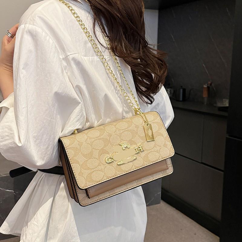 2025 Fashionable Crossbody Shoulder Bag: Versatile, Small Square Design with Letter Print for Women