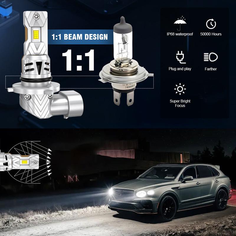 12V 6500K Universal LED Headlight Bulbs Canbus 9006/HB4 CSP High Low Beam Car Light Turbo Led Diode Lamp
