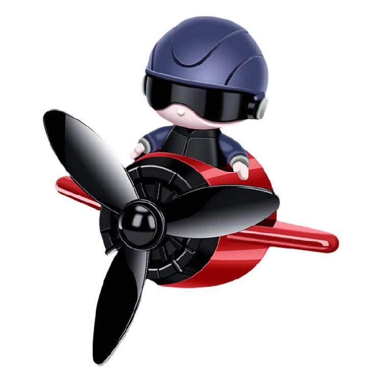Car Interior Dashboard Decoration Ornament Scent Enhancer, Cute Pilot Model With Active Propeller Vent Mounted Freshener