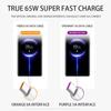 Câble USB Type C 66 W 6 A pour charge rapide, compatible avec Xiaomi Redmi POCO Huawei Honor OPPO VIVO