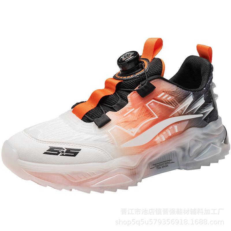 

Large size men s shoes summer breathable 2025 new men s casual running sports shoes air cushion mesh non-slip dad shoes 45 оранжевый