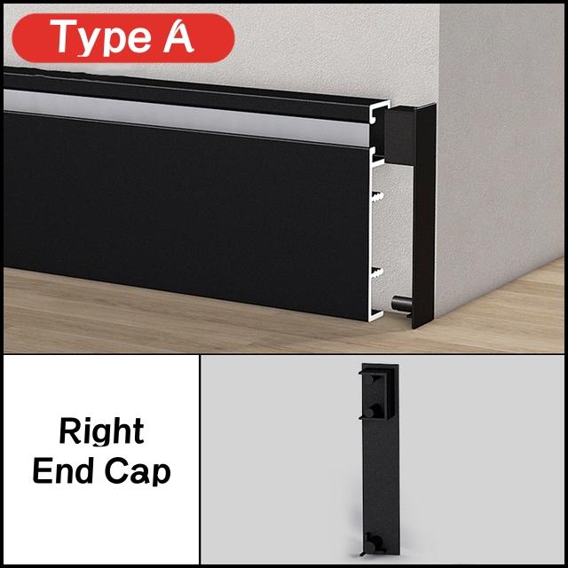 0.5m/1m Hidden Corner LED Skirting Line Aluminum Profile Recessed Backlight Baseboard Connector Wall Trim Floor Bar Strip Light