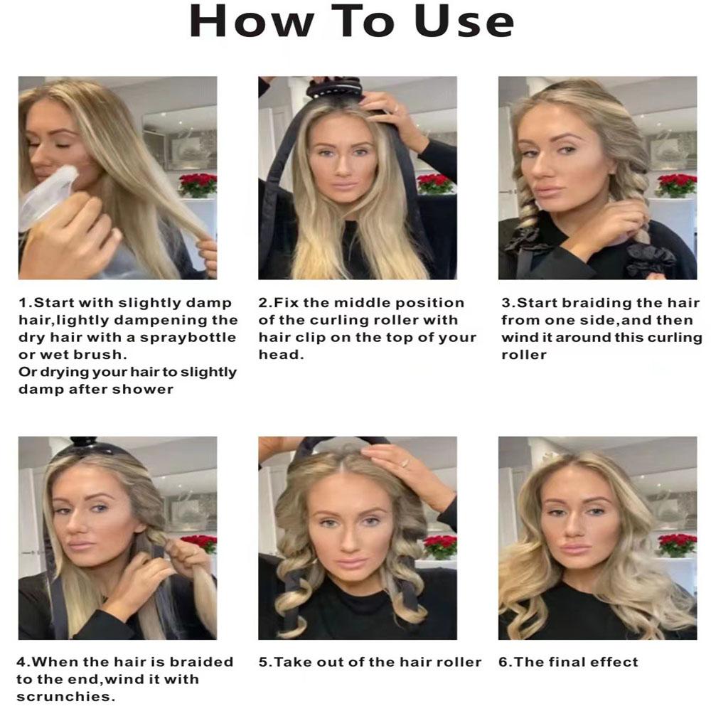 Heatless Hair Curler To Sleep In Overnight Silk Ribbon Heatless Curls for Women Long Hair Styling Tools Heatless Curling Rod