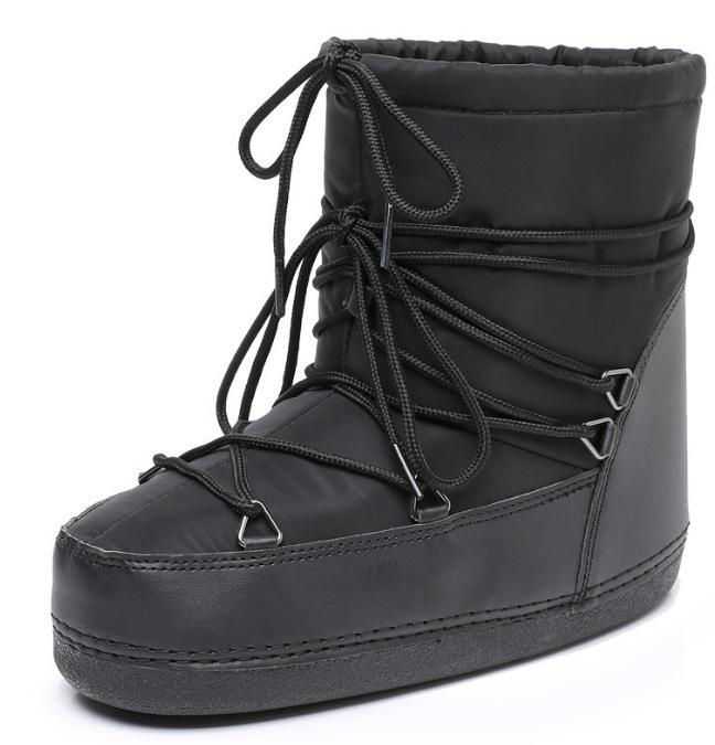 TP-Y026 Waterproof Non-Slip Space Boots - 2025 Short Tube, Thickened Warm Snow Boots