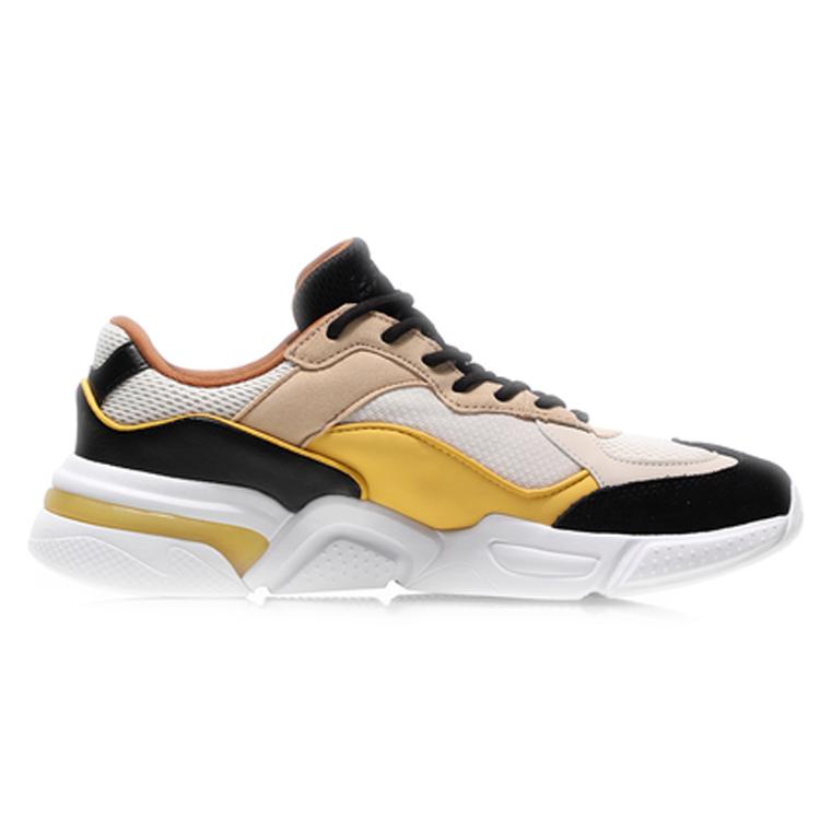 Li Ning Reverse Slip Resistant Abrasion Resistant Low top Sports Casual Shoes Men's Juice Yellow AGCN293-1