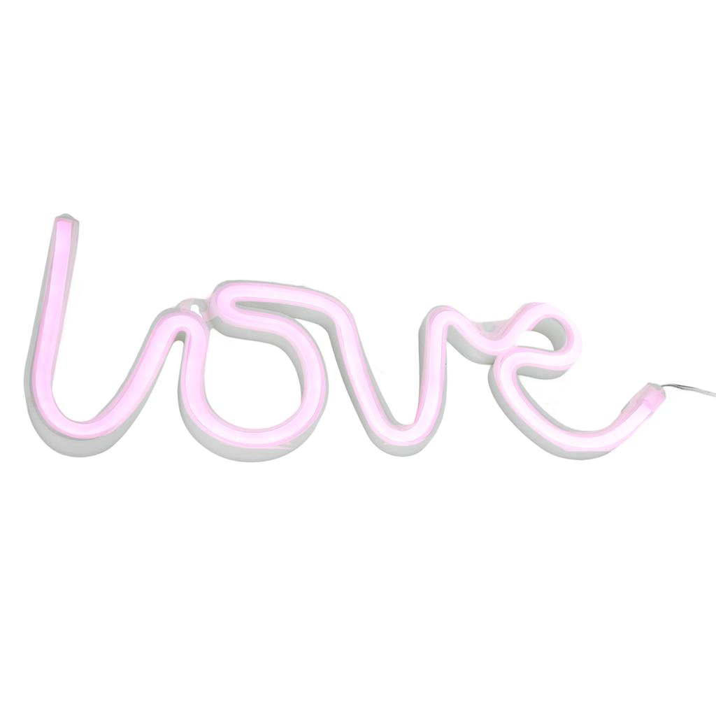 Multifunctional Love Shaped Neon Sign Pink LED Neon Light for Christmas Party Wedding