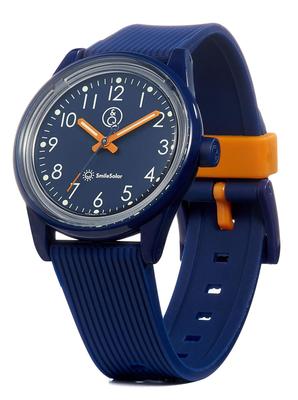 SmileSolar Smile Analog Watch with Waterproof Urethane Navy Q&Q (Q&Q Solar) Women's Solar-Powered Strap, RP26J017,
