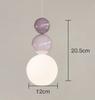 Nordic Modern Simple LED Ceiling Pendant Lamps Interior Corridor Café Bedroom Bedside Hanging Lights Cream Bulb Small Lighting