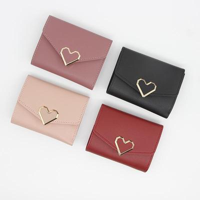 Heart-shaped Versatile Women's Short Wallet & Card Holder Coin Purse