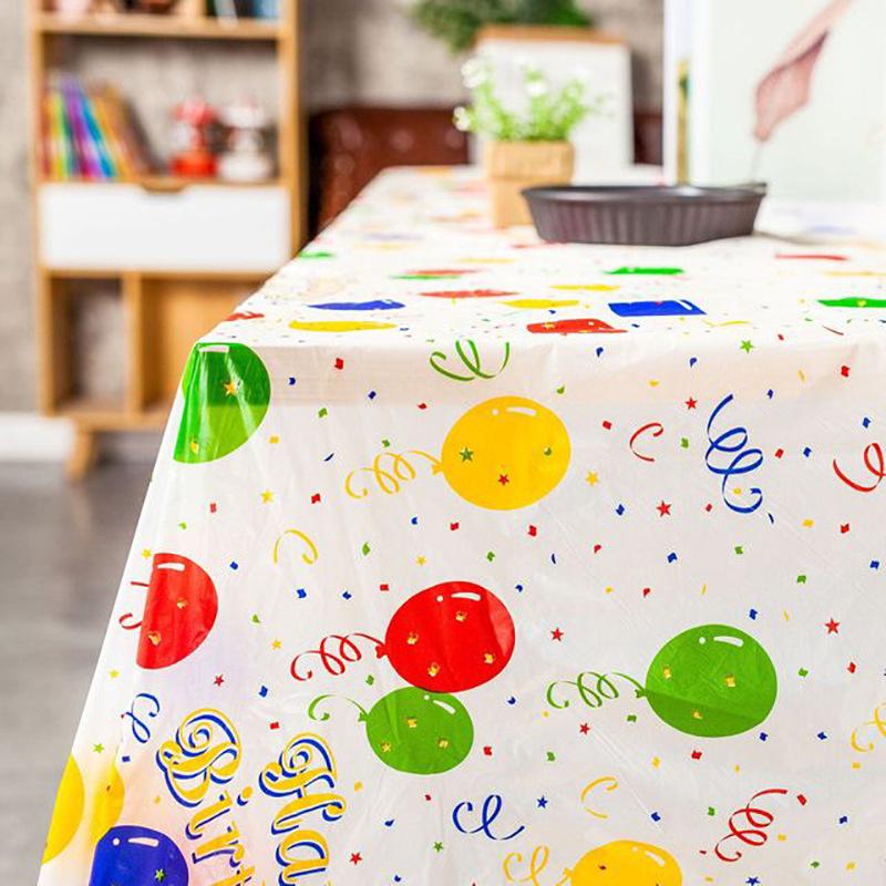 2pcs Disposable Plastic Tablecloth Rectangular Waterproof Oilproof for Birthday Party, Wedding, Picnic, Party Decorations