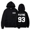 Number-name Men Hoodie Classic Hooded Pullover, Arrow Chest & PAYNE 93 Back Graphic, Cozy Fleece Sweatshirt for Sport Outdoor Casual Outfits
