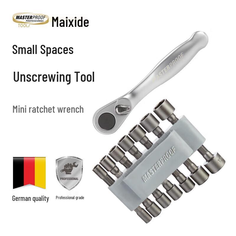 MASTERPROOF Extended Hex Electric Socket Wrench Set CN plug (adapter included)