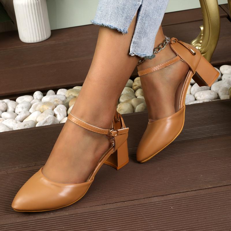 Spring Summer Fairy Style Thin-Strap High Heels Bowknot with Golden Buckle Comfortable Versatile