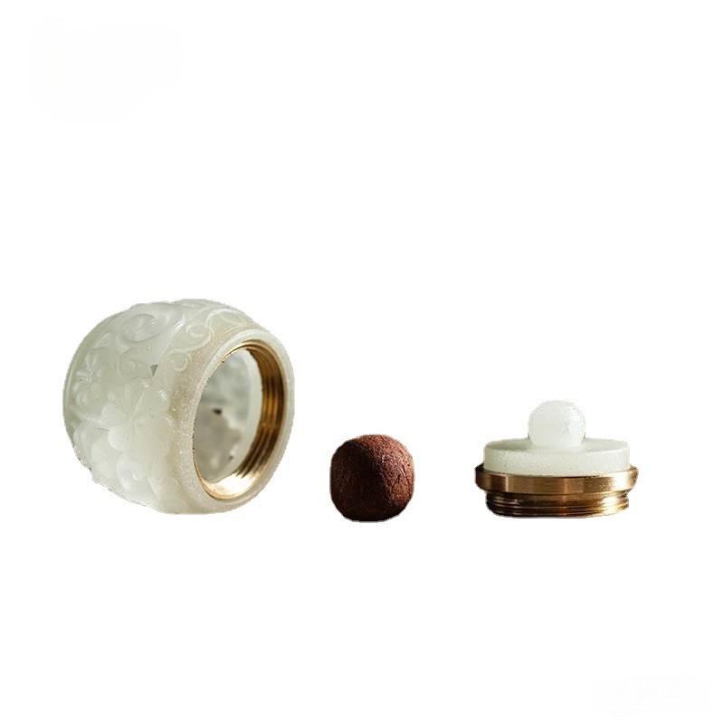 Retro Scented Sachet Box & Luminous Stone Keychain-Lanyard Set with Hanfu Accessories