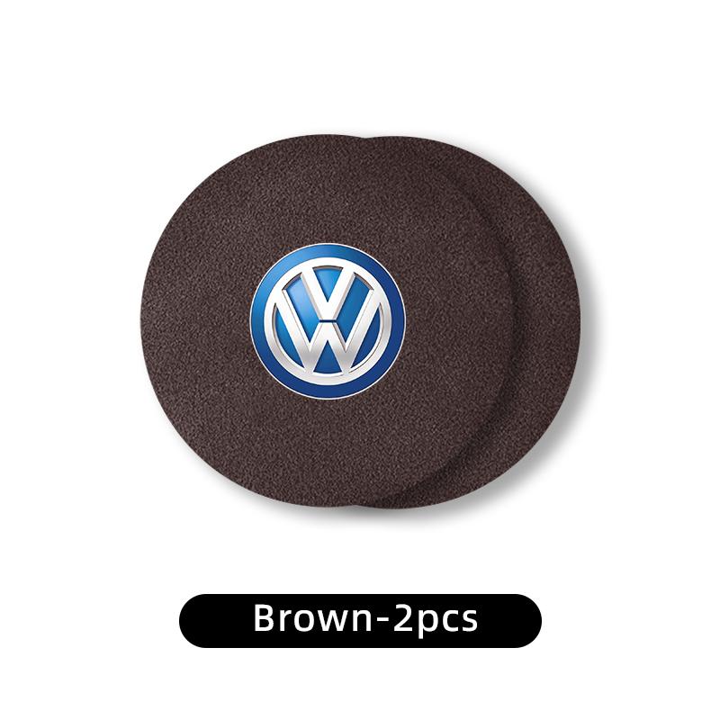 2pcs Car Suede Coaster Water Cup Holder Drink Pad Auto Interior Accessories For Volkswagen VW Golf 4 6 7 GTI Tiguan Passat B5 zr8