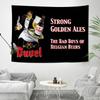 Duvel Bier Anime Wandteppich Hippie Blume Wandteppiche Schlafsaal Dekor Wandbehang Heimdekor