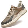 Spring/Autumn 2024 Men's Retro Business Casual Non-Slip Soft Sole Breathable Patchwork Board Shoes