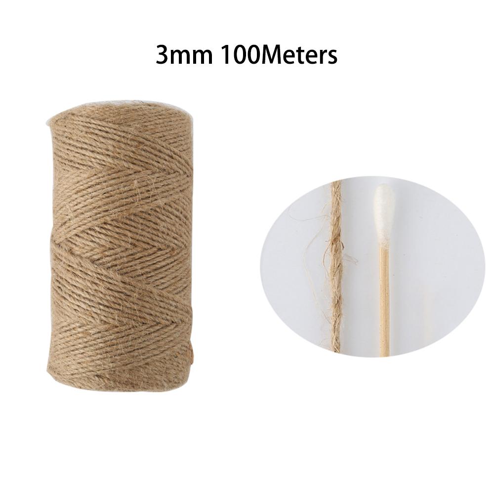 1/3/4/5/10mm Natural Jute Rope Cord, DIY Jute Cord Twine Ribbon  Hemp Rope Crafts Sewing Handwork Gift Wrap Home Decoration