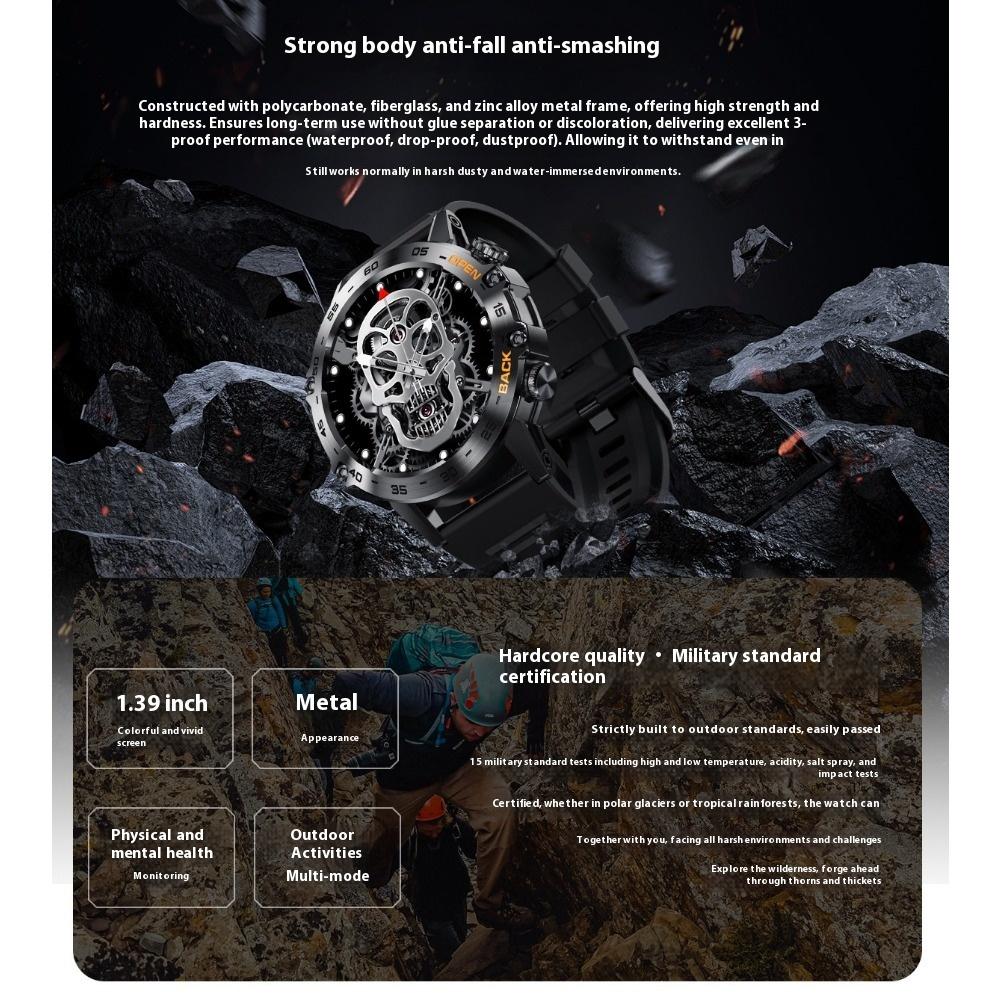 Outdoor Sports Smart Watch Male Waterproof Multi-function Blood Pressure Monitoring Large Screen