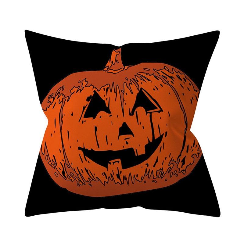

Cushion Halloween Pumpkin Cover Throw Pillow Case Soft Surface Sofa Decor Home D