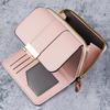 Elegant Women's Leather Wallet: Short, Stylish, Large-Capacity Zipper Buckle Coin Purse In Solid Colors