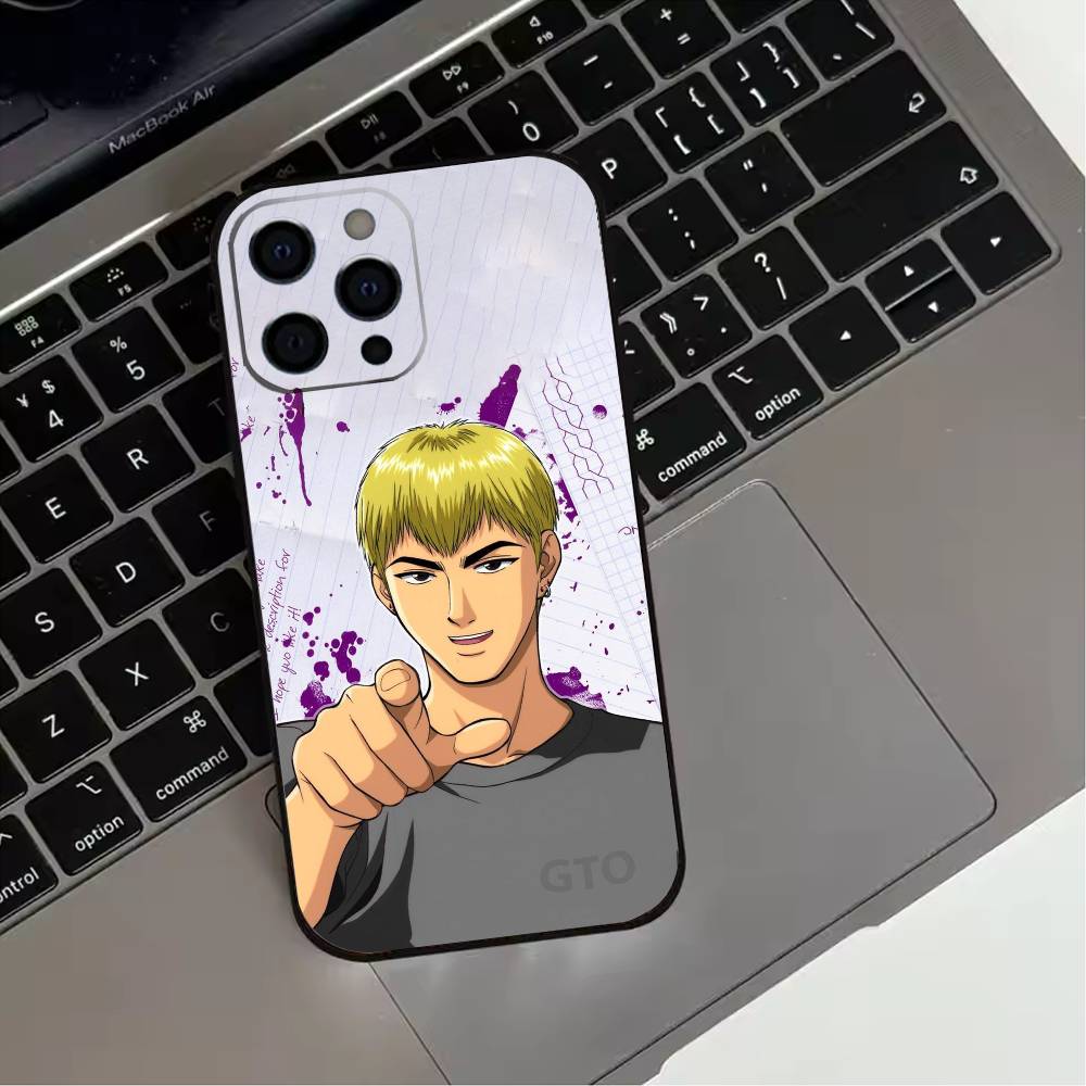 GTO G-Great T-Teacher O-Onizuka  Phone Case For iPhone 17,16,15,14,13,12,11 Plus,Pro Max,XS,Soft Silicone Black Cover