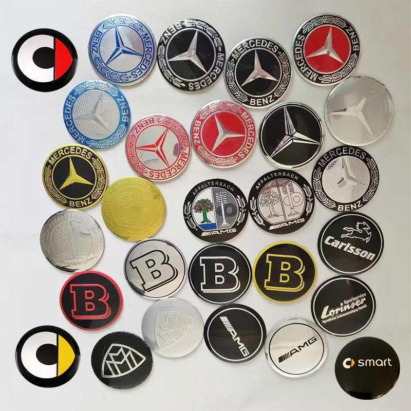 4Pcs 56mm Car Wheel Center Hub Cap Sticker Accessories For Mercedes Benz Brabus AMG Smart Maybach W205 W203 W206 W108 W124 W126 DB1