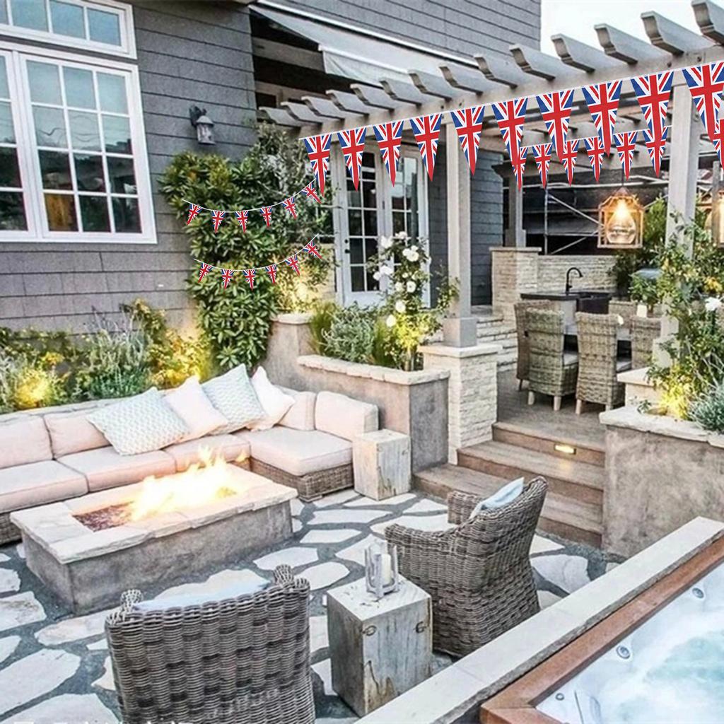 Union Bunting Flag Union Triangular with 30 Flags 33ft British Street Party Decorations